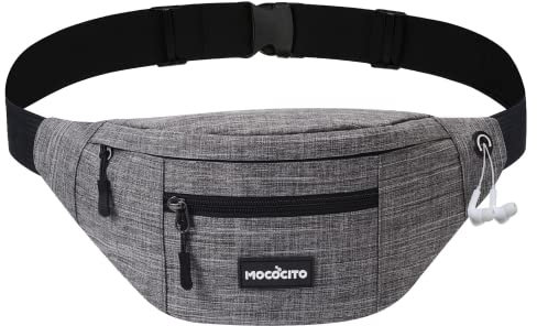 MOCOCITO Bauchtasche Gürteltasche für Damen und Herren, Hüfttasche, Brusttasche Groß Handytasche 120CM/135CM Gurt Verstellbarer für Outdoor Sport Camping Wandern Fahrrad Geschenke für Frauen Männe