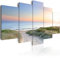 Cuadros B&D XXL - Cuadro Acústico Playa Naturaleza 100x50 cm espuma acústica absorbe el sonido aislamiento lienzo de 5 piezas Impresión Artística Decoración de Pared c-A-0048-b-m