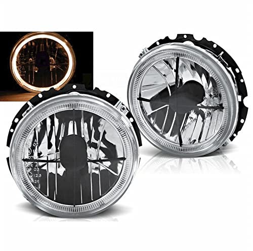 CR-Lights Angel Eyes Scheinwerfer in chrom Cross Look für VW Golf 1 05.1974-07.1983