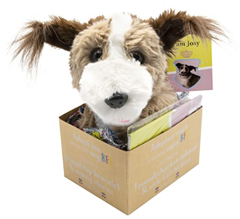 Joytoy Prinzessin Maja von Hohenzollern Josy Adopt me Plüsch 18 cm mit Armband für den neuen BFF und illustriertem Vorlesebuch in Geschenkkarton 12x15x25 cm, Multicolor, One Size