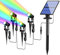 FLOWood RGB Solarlampen für Außen Garten, 4-in-1 Solar Gartenbeleuchtung, 7 Farbwechsel 8M Solarstrahler für Außen, IP67 Wasserdicht Gartenstrahler, Gartenleuchte für Terrasse, Rasen, Hofwege und Wege