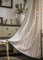 iyoimono Boho Vorhänge Orange Geometrie Vintage Vorhänge Landhausstil Häkeln Stricken Gardinen,Baumwolle Leinen Quaste Transluzente Gardinen für Küche Wohnzimmer Schlafzimmer,2 Stück,B150×H260cm