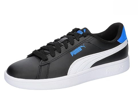 PUMA Unisex Youth SMASH 3.0 L JR-PUMA BLACK-PUMA WHITE-RACING BLUE
