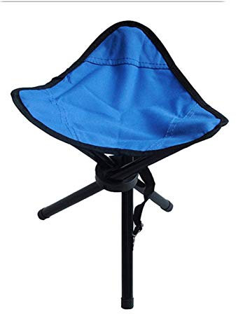 ZXMJYHK Campinghocker, Kleiner Klappstuhl, der Außen Klappstuhl Stativ Dreieck Folding Fischen-Stuhl Angelausflug Camping bewegliche Fischen Companion Klappstuhl (Color : Dark Blue)