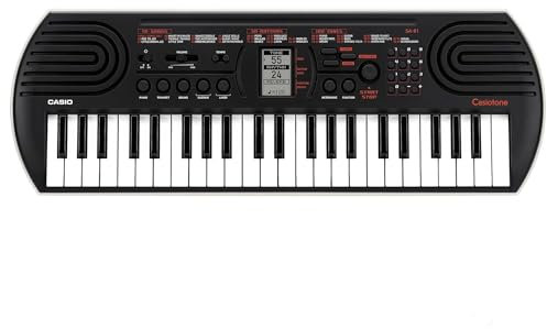 Casio SA-81 Mini-Keyboard mit 44 Mini-Tasten, schwarz