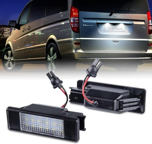 OZ-LAMPE LED Kennzeichenbeleuchtung für Mercedes W639 Viano Vito Bus Sprinter W906, Kennzeichen mit CAN-bus, Nummernschildbeleuchtung, 2 Stücke