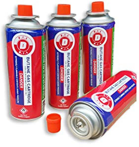 D.I.L© Butane Gas Canisters for Camping and Outdoor Activities - Fuel Canisters for Stoves Heaters and Weed Wand (24 GAS CANISTER ONLY)