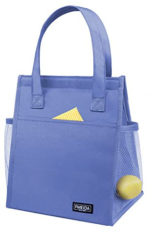 Kleine Kühltasche für unterwegs Lunchtasche Damen mit Reißverschluss Meal Prep Tasche Wasserdicht Isoliertasche Mini Lunchbox Tasche für Arbeit Lila 6,75L
