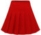 Dressystar Damen Dehnbar Faltenrock Informell Mini Vielseitig Skater Rock Mädchen Tennis Rock Rot 3XL