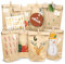 AMARI ® Adventskalender zum Befüllen Snowman - 24 Papier Adventstüten (mit Holzklammern) zum Basteln für Weihnachten - Papier Weihnachtstüten