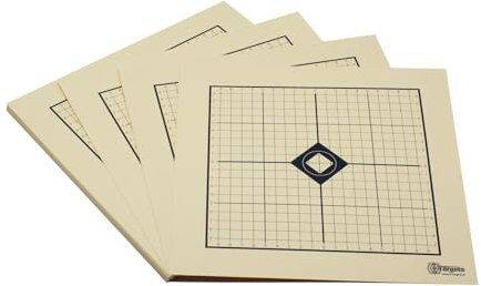 Zielscheiben *MRAD Target* | 26x26 cm | Schießscheibenkarton 200g/m² | Ideal zum Einschießen für den Sportschützen | 1cm Raster (25 Stück)