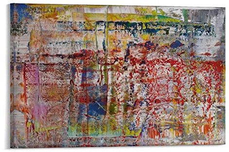 LIANGSHUANG Abstrakte Maler Gerhard Richter Abstrakte Malerei Poster Kunst Poster Leinwand Malerei Dekor Wanddruck Foto Zuhause Moderne dekorative Poster 60 x 90 cm