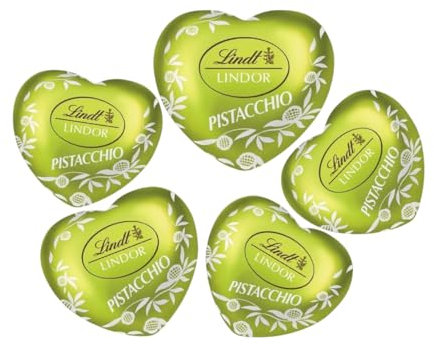 Cioccalatini Cuori Lindor Cioccolato al Latte Pistacchio Lindt Morbido Ripieno Busta da 500 g
