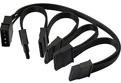 4 Pin IDE 1 to 5 SATA 15 Pin Hard Drive Power Splitter Cable for DIY Hard Drive PC Sever 18AWG Power