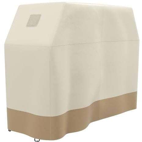 Outsunny BBQ Cover for Rectangular Gas Grill, 300D Oxford Fabric Barbecue Covers, Waterproof UV Protection Rip-Proof, with Windproof Buckles, Beige, 152 x 66 x 115cm