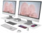 Fenge Großer Monitorständer 100cm Dual Monitor Stands Riser mit Höhenverstellbarem Bein,Multifunktionaler Computer Stand für PC/Laptop/TV, 100x23.5X(9.2-11.2) cm Weiß