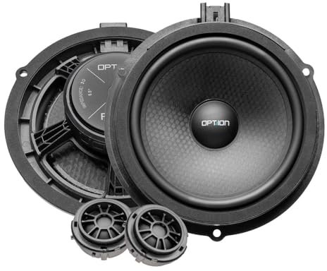 Option FO-165 Lautsprecher kompatibel mit Ford Transit, Ford Focus, Transit Custom und Tourneo Modelle - 16,5cm, 50 Watt RMS, 4 Ohm, 2-Wege Komponenten Lautsprecher (Plug & Play)