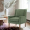 COLAMY Sessel Moderner Ohrensessel für das Wohnzimmer, gepolsterter Stoff-Akzent-Fauteuil, Einzelsessel mit Lounge-Sitz und Holzbeinen für Schlafzimmer/Büro/Leseecken (Grün)