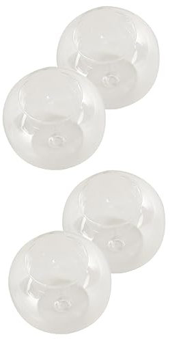 Alipis 4stücke Transparente Runde Glas-kerzenhalter Für Dekorative Zwecke Für Wohnzimmer Schlafzimmer Hochzeiten Und Feste Schafft Romantische Atmosphäre