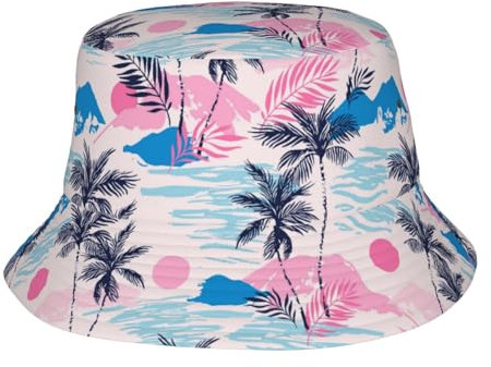 gkmaolt Lustiger Fischerhut für Damen und Herren, Palme, L-XL