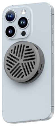 Hagibis Magnetic Cell Phone Cooler Ultrathin Cooling Fan Portable Lightweight Mobile Phone Radiator for iPhone 16 15 Pro Max, MagSafe Series, iPad Pro, Android, Tablet (Grey)