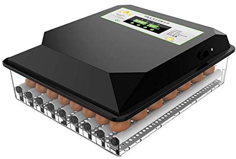 BINGQIAN Automatischer Inkubator zum Eier-Trunzen und mit Feuchtigkeitsmonitor, Geflügel-Inkubator, Hühnerbrüter, Brutkasten für Enten und Gänse