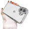 Reownest Klar Kompatible mit für Handyhülle iPhone 16 Hülle Cute Aesthetic Flash Luxus Glitter Bling Diamant Stoßfeste und Kameraschutz Case Cover für Frauen Mädchen-Silber