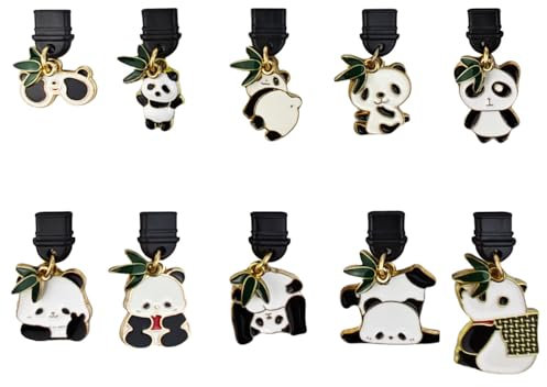 BALUKEYS 10 Stück USB C Staubschutz,USB C Schutzkappe mit Panda Anhänger,Type C Staubschutzstecker-Set,USB 3.1 Typ C Port Kompatibel mit Meiste Typ-C Handy,Kopfhörer Und Tablet Phone Zubehör