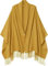 PFLife Damen Kaschmir Schal Schultertuch Deckenschal aus weichem Kaschmir mit Fransen Winter Schal, 80'' * 27'' (200 x 70 cm) (Gelb1)