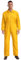 iiniim Herren Arbeitsoveralls Handwerker Overall Jumpsuit mit Druckknöpfe Arbeitsanzug Werkstatt Anzug Rallyekombi Mechanisch Arbeitskleidung Gelb XXL