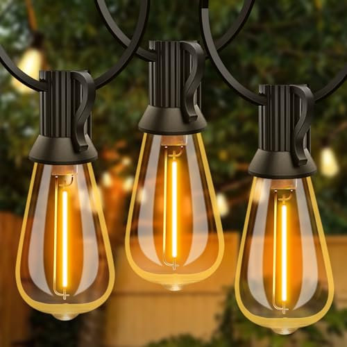 AGOTD Lichterkette Außen Strom Outdoor, 7.5M 15+1 ST38 Glühbirnen Garten Beleuchtung Balkon Lichterketten Aussen Wasserdicht LED Lichterkette für Garten Camping Pavillon Terrasse Hochzeiten Partys