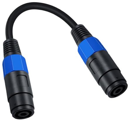 Kexpsogy Professional Speakon Extension Cable Speakon Female To Speakon Female 4 Plug Ohm Head Speakon Extension Cable