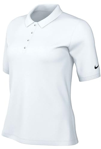 Nike Victory Dri-Fit-Kurzarm-Golf-Poloshirt Für Damen, White/Black, FQ1574-100, L