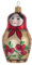 itsisa Baumschmuck Matroschka H:8,5 cm - Weihnachtskugel russische Schachtelpuppe, mundgeblasen und handbemalt, Weihnachtsdeko, Weihnachten