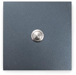 KTC-Home PREMIUM Türklingel Anthrazit - Gewölbt Drucktaster - Größe: 11x11cm - RAL 7016- UV & Witterungsbeständig - Pulverbeschichtet