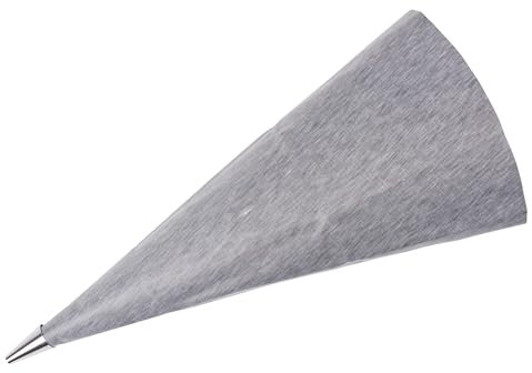 MIVOS Sacchetto per stucco - Sacchetto per stucco professionale con punta - Punta in metallo - Sacchetto per stucco antistrappo - Punte sostituibili - Impermeabile - Riutilizzabile - grigio