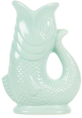 New Sage Ceramic Koi Fish Jug – Unique Fish-Shaped Decorative Jug, Stylish Storage Solution, Eye-Catching Home Decor, Perfect for Any Space N-109