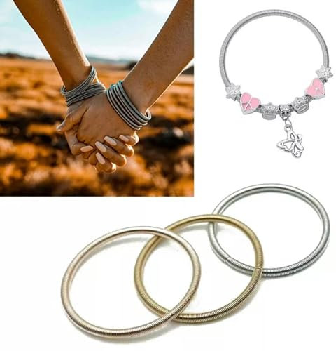 Lot de 20 Bracelets à Ressort en métal avec Cordes de Guitare, Bijoux Fantaisie