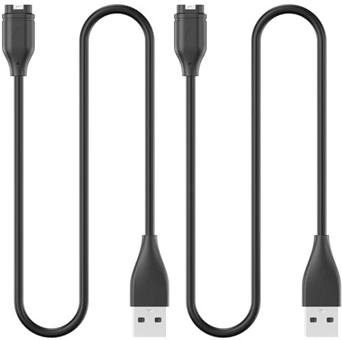 2Pack Charger Cable for Garmin Watch, Original Charging Dock Power Cording for Garmin Fenix 8 7 6 5/Venu/Venu Sq Music 2/Forerunner 245 55 965/Instinct 2