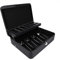 Westcott Geldkassette abschließbar (groß, 30cm) Schwarz | Robuste Kasse mit Zylinderschloss inkl. 2 Schlüssel | 4 Scheinfächer und Münzzählbrett zur Bargeldorganisation | E-51003 BLACK