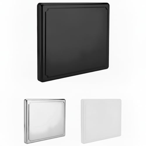 HOMELAY Tapa encimera gas. Tapa vitroceramica con bordes redondeados. Medidas: 52,5×60,5×5,5 cm. Cubre fuegos Cocina de gas de Acero inoxidable, Blanco o Negro. (Negro)