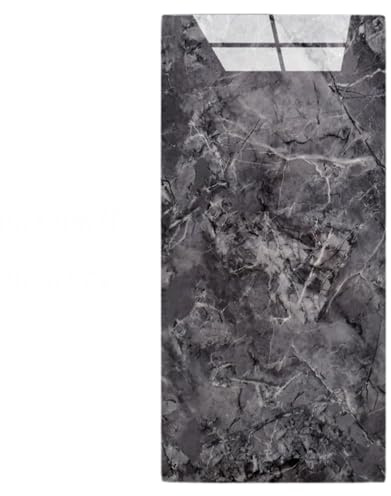 Sightday 10Pcs Marble Tile Stickers,60 x 30cm Self Adhesive Wall Tiles,Stick On Tiles for Bathroom,Decorative Waterproof Self Adhesive Tile for Walls Bathroom/Kitchen/Living Room/Bedroom(Dark Grey)