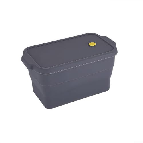 Faltbare Kastenform aus Silikon mit Deckel zum Backen verschiedener Rezepte wie Brot, Hackbraten und Pfundkuchen, antihaftbeschichtet, flexibles Design