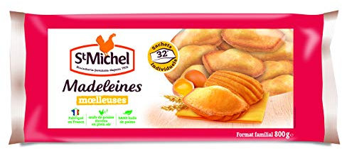 St Michel Madeleines Moelleuses Natures x24 en sachet individuel 800g