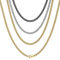 ChainsHouse Collana a catena a maglie cubane per uomo Catena a cordolo in acciaio inossidabile da 18 pollici di spessore 3 mm