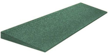 Vivol Fallschutzmatten Anlaufkante 45 mm 75 x 25 cm - Bequem begehbar, befahrbar und mit Tüv … (Grün)