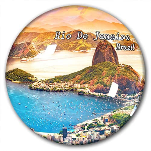 Kühlschrankmagnet Rio de Janeiro, Brasilien, dekorativer Magnet, Reise-Souvenir, Kristallglas