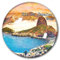 Kühlschrankmagnet Rio de Janeiro, Brasilien, dekorativer Magnet, Reise-Souvenir, Kristallglas