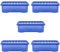 Wham Crystal 5x 32L Plastic Storage Boxes with Lids. Medium Size, Under Bed Storage, Strong, Stackable, Nestable (Pack of 5, 32 Litre). Made in the UK (Tint Spectrum Blue)