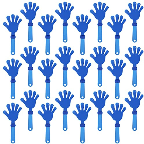 ZCYSRLQIN 24 Pcs Royal Blue Hand Clappers 7.5 Inch Clappers Noisemakers Noise Makers Party Favors Plastic Clapper Sporting Events Cheers Ball Dance Basketball Football Noisemakers （Royal Blue）